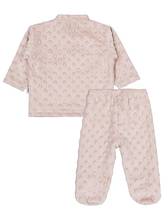 Albimini Kız Ayı Tavşan Nakış Patikli 2Li Pijama Takım 1-6 Ay - Kahve
