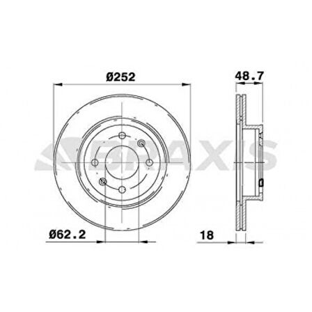Hyundaı On Fren Diski Aynası Havalı Hyundaı İ10 1.1 Crdi 1.2 2008-> Kia Picanto 1.1 2005-> (252x4) - Braxıs Ae0337