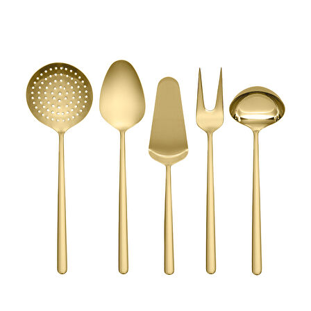 Hisar Bahama 5 Parça Servis Seti Titanyum Gold