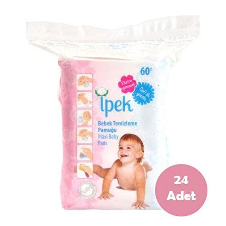 İpek Hidrofil Maxi Bebek Pedi 24x60 Adet