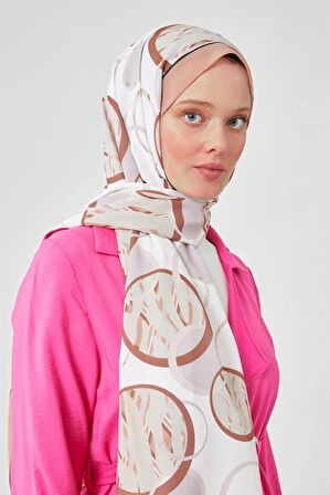 Levidor Aspen Camel Daire Desenli Şal 23463-06