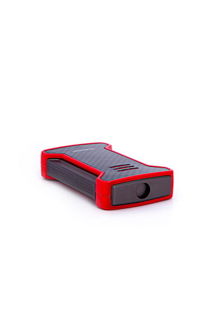 Tek Torch Pürmüz Karbon Desenli Kırmızı Puro Çakmağı - TR7266