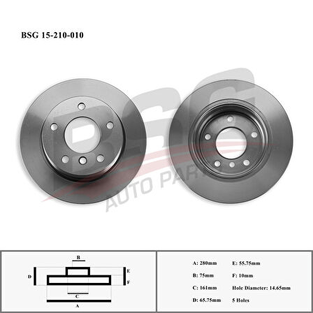 Bmw Fren Diski Arka - Adet - Bsg 15-210-010