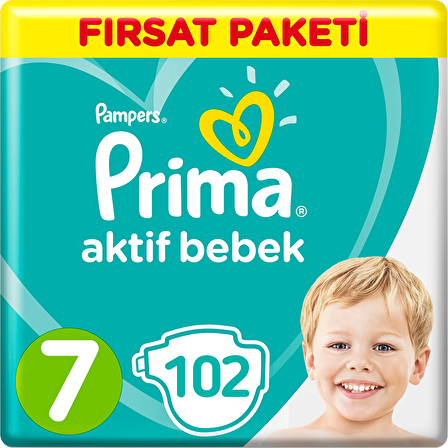 Prima Aktif Bebe 7 Numara XX Large 102'li Bel Bantlı Bez