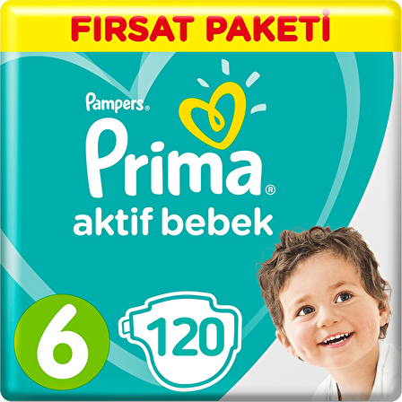 Prima Aktif Bebe 6 Numara X Large 3x40'lı Bel Bantlı Bez