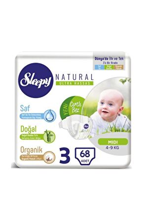 Sleepy Natural Bebek Bezi 3 Numara 68'li