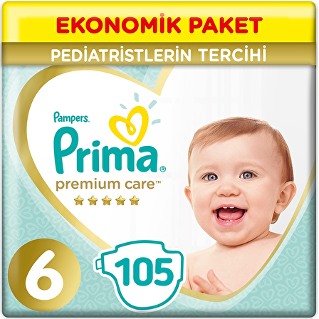 Prima Premium Care 6 Numara Junior 105'li Bel Bantlı Bez