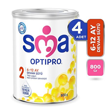 SMA Optipro 2 Bebek Maması 800 gr 4 Adet