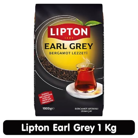 Lipton Earl Grey Bergamot Aromalı Siyah Çay 1 Kg