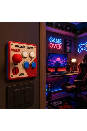 Retro Arcade Işık Anahtarı Kapağı