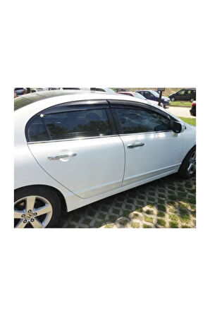 HondaCivic Krom Cam Çıtası 6 Parça 2005-2011 Arası Paslanmaz Çelik