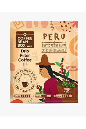 Peru Pratik Filtre Kahve 10 gr X 10 Adet Aç-iç-at