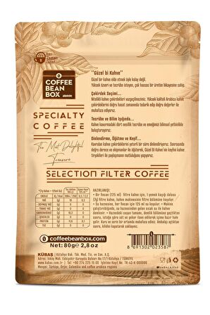 CoffeeBeanBox Selection Filtre Kahve 80 gr