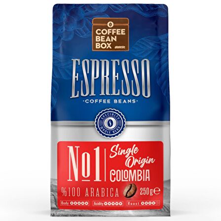 No:1 Single Origin Colombia Espresso Çekirdek Kahve 250gr