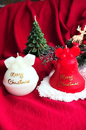 Yeni Yıl Noel Mum Yılbaşı Soya Mum | 3 Parça Süper Christmas Set |