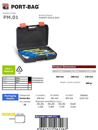 PortBag PM01 Matkap Çantası