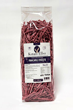 Kınalı Eller Kadın Kooperatifi Beypazarı Kırmızı Pancarlı Erişte Makarnası 500gr.