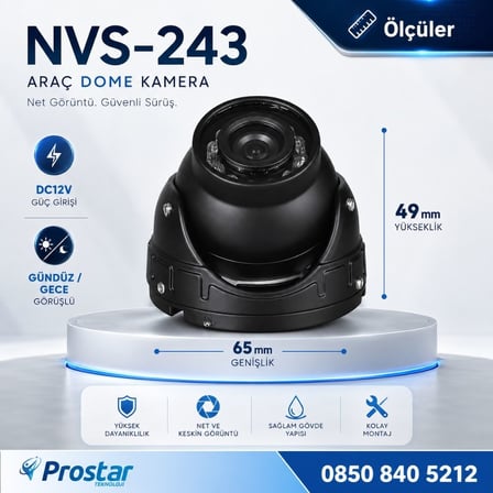 AHD 1080P/720P Dome Geniş Açılı IR Ledli Gece Görüşlü 4 Pin aviation Araç Kamerası