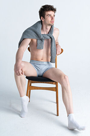 Erkek Çok Renkli 3'lü Likralı Pamuklu Boxer (GRİ BORDO MR. PICKLE)