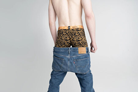 Erkek Çok Renkli 3'lü Likralı Pamuklu Boxer (SİYAH LACİVERT GEOMETRİK)