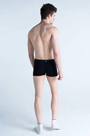 Erkek Çok Renkli 3'lü Likralı Pamuklu Boxer (BEYAZ DEĞER SİYAH)