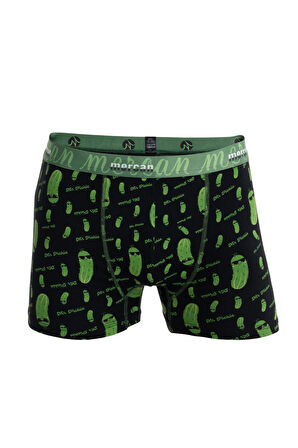 Desenli Likralı Pamuklu 'mr. Pickle' Baskılı Erkek Boxer