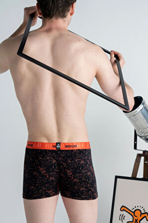 Desenli Likralı Pamuklu Esnek Erkek Baskılı Boxer - Picasso