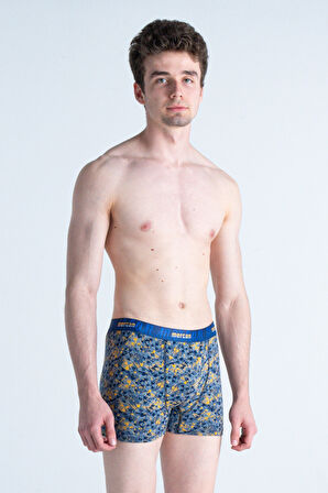 Desenli Likralı Pamuklu Esnek Baskılı Erkek Boxer - Danger