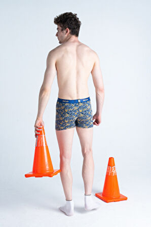 Desenli Likralı Pamuklu Esnek Baskılı Erkek Boxer - Danger