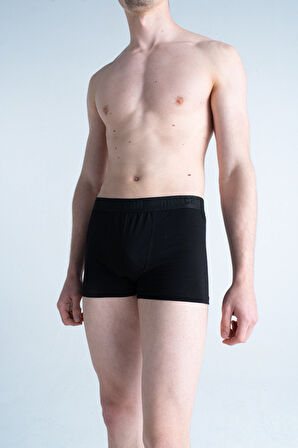 Ultra Rahat Siyah Pamuklu Erkek Boxer Organic