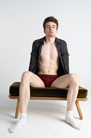 Pamuklu Ultra Rahat Bordo Erkek Esnek Boxer