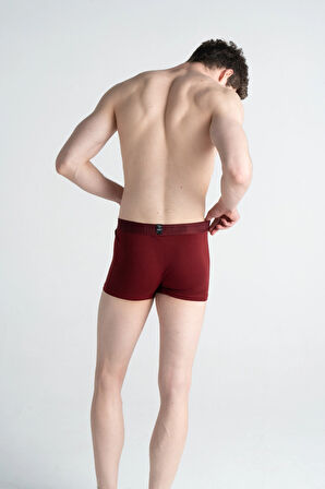 Pamuklu Ultra Rahat Bordo Erkek Esnek Boxer
