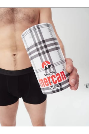 3’lü Siyah Erkek Modal Boxer