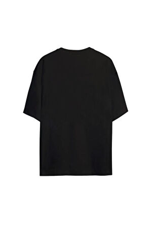 Unisex Oversize Siyah Great Vave Minimal T-shirt