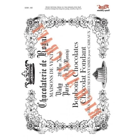 S'82 Rich Vintage Dekoratif Sticker Beyaz Siyah 23x33 cm