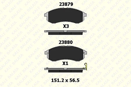 Mitsubıshı Ticarı On Fren Balatası Mitsubıshı L200 2.5 Td 4x4 01-06 - Kale B 23879 155 05 Ans