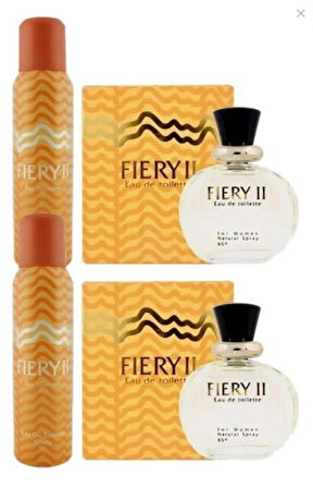 2 Adet X Fiery 2 Set 100ML Edt + 150 ml Deodorant Bayan