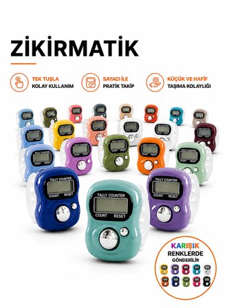 50 Adet Karışık Renkli Hediyelik Elektronik Zikirmatik