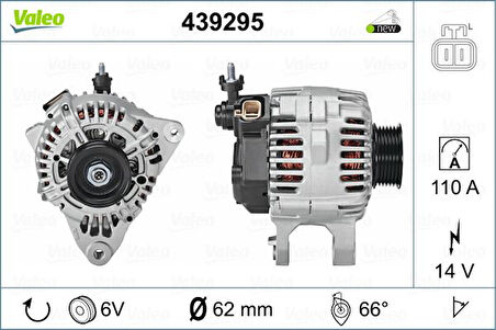Hyundaı Alternator 12v 110a Coupe Sonata 2,5 1998-2004 Trajet - Valeo 439295