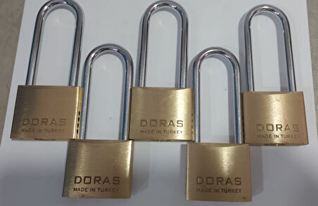 Doras Ersa 5'li Set Pas Pirinç Asma Kilit 40 Mm