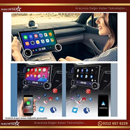Renault Clio 4  DUAL KNOB 11.8" Kablosuz Carplay 4GB + 64GB Android 13 Navigasyon Multimedya Sistemi