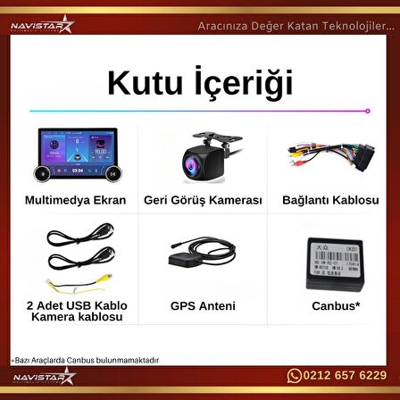 Renault Clio 4  DUAL KNOB 11.8" Kablosuz Carplay 4GB + 64GB Android 13 Navigasyon Multimedya Sistemi