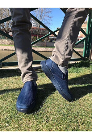 Budaks Road Erkek Günlük Bağcıksız Yürüyüş Spor Ayakkabı Lacivert 1004