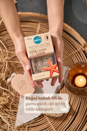 Balmy Doğal Kabak Lifli Sabun  Amber Wood  White Musk