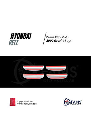 Hyundai Getz Krom Kapı Kolu 4 Kapı 2002 Üzeri P.çelik