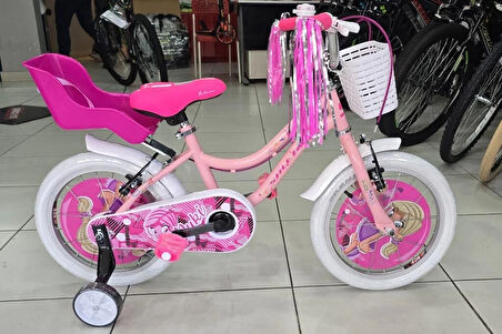 Salcano Muki 16 Jant Kız Çocuk Bisikleti Pudra Pembe Pembe