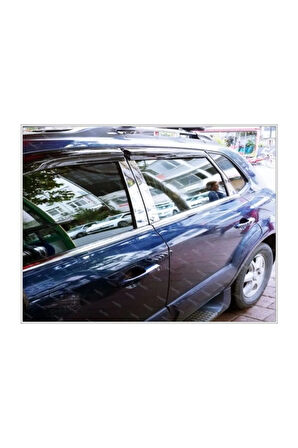 Hyundai Tucson Krom Cam Çıtası 4 Prç. 2004-2010 Paslanmaz Çelik