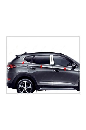Hyundai Tucson Krom Cam Çıtası 6 Prç. 2015 Ve Üzeri Paslanmaz Çelik