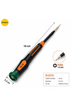 No.363 Ph00 1.5 Mm Hassas Yıldız Uçlu Cep Telefonu Ve Gözlük Tamir Tornavidası 16 Cm