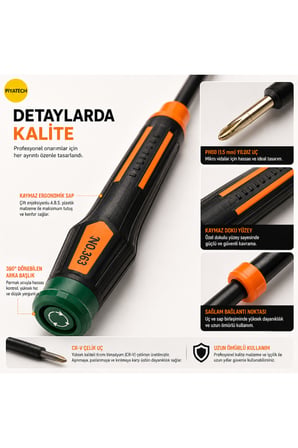 No.363 Ph00 1.5 Mm Hassas Yıldız Uçlu Cep Telefonu Ve Gözlük Tamir Tornavidası 16 Cm